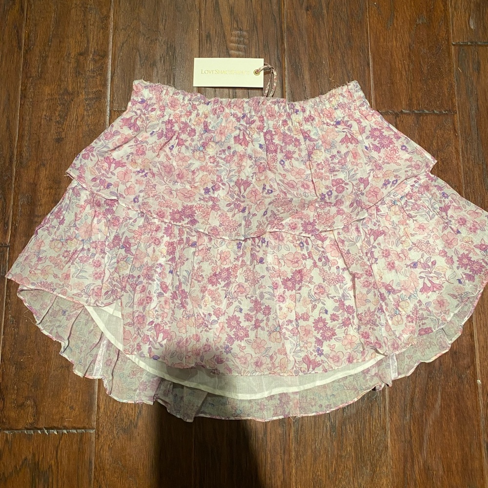 LOVESHACKFANCY Ruffle Mini Skirt